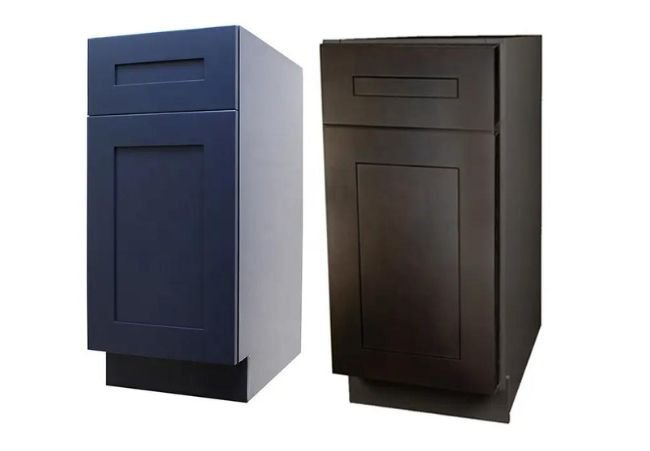 blue shaker kitchen cabinet