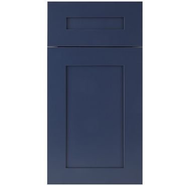 Blue Shaker kitchen cabinet