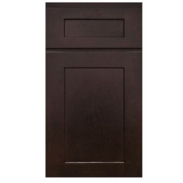 Espresso shaker kitchen cabinet