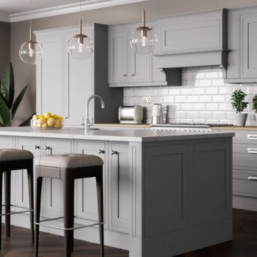 Light grey grey kitchen cabinets