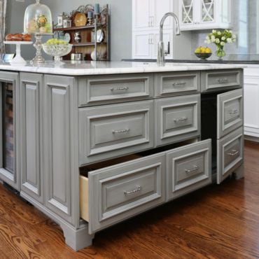 Gray glazed cabinets