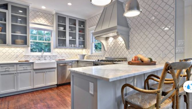 Backsplash for gray cabinets